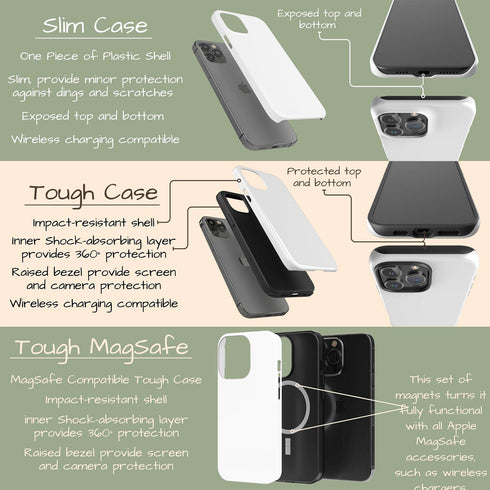 Personalized Minimalist Two-Tone Solid iPhone Case